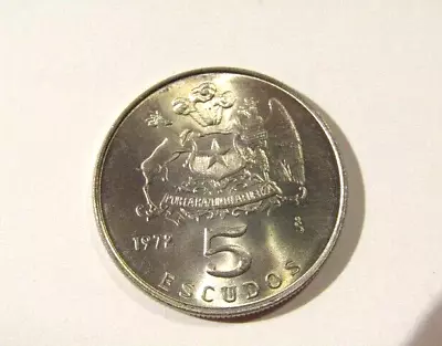 Chile 1972 5 Escudos Unc Coin Lautaro • $9.99