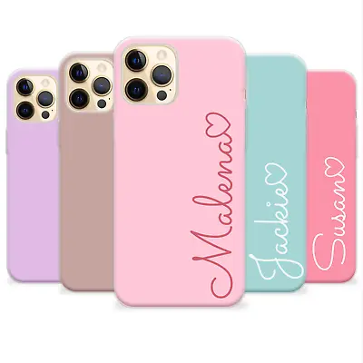 Personalised Phone Case For IPhone 14 15 13 12 XR 7 8 Silicone Cover Custom Name • £6.29