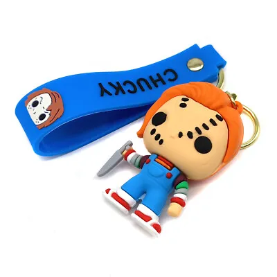 Chucky Keychain Horror Movie Child's Play Good Guy Doll Figure Toys Key Ring • $0.01