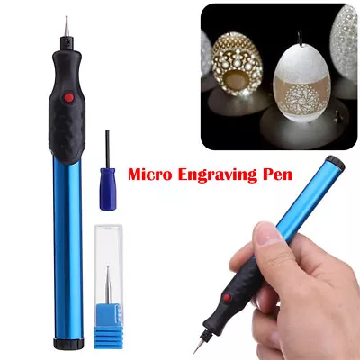 Electric Micro Tip Engraver Tool Diamond Wood Metal Ceramic Glass Engraving Pen • $24.69