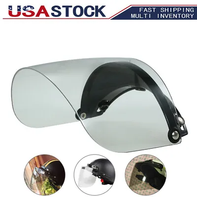 3-Snap Universal Flip Up Visor Shield Lens For Motorcycle Helmet Open Face S7R2 • $11.27