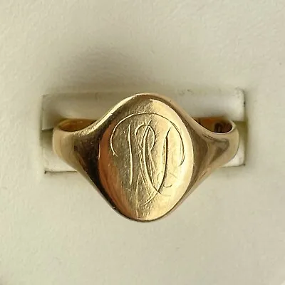 Vintage 18ct Yellow Gold Signet Ring Size P 3.4g • £295