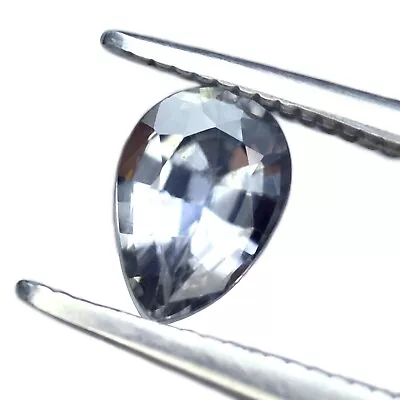 Certified 0.88ct Natural Unheated White (Color Change) Sapphire VS Clarity Pear • £289.01