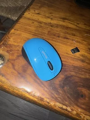 Microsoft 3500 Wireless Mouse - Cyan Blue Gloss Colour • £23