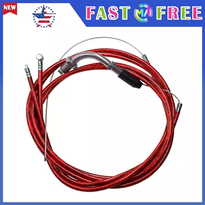 Red Throttle Cable & Clutch Cable Line For 49cc 60cc 66cc 80cc Motorized Bike • $9.99