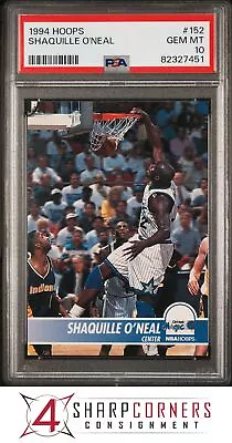 1994 Hoops #152 Shaquille O'neal Magic Hof Psa 10 • $0.99