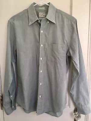 J Crew S Button Down Shirt Slim Untucked Green • $9.99