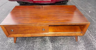 Mahogany Stained Mid Century Looking Coffee Table  (CT237) • $499