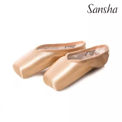 Sansha Pointe Shoes 505SP ETUDES +FREE  Gel Pads+ FREE Satin Ribbon • $29.95