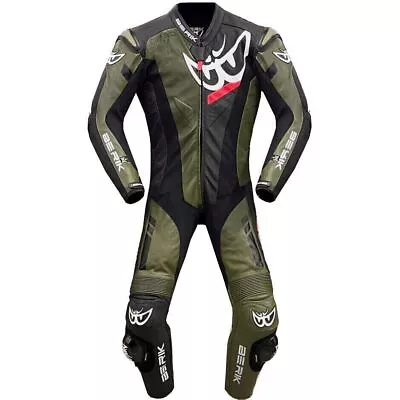 Men's Berik MotoGP Cowhide Leather Motorcycle Racing Motorbike Track Riding Suit • $279.46