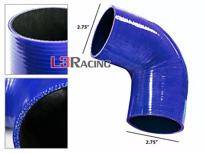 BLUE Elbow 2.75  70mm 4ply Silicone Coupler Hose Turbo Intake Intercooler Infin • $15.29