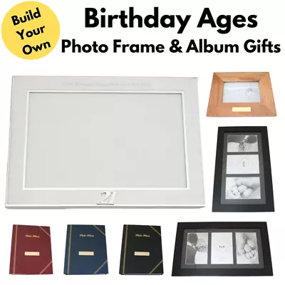 Birthday Ages Photo Frames & Photo Albums Personalised • £19.99