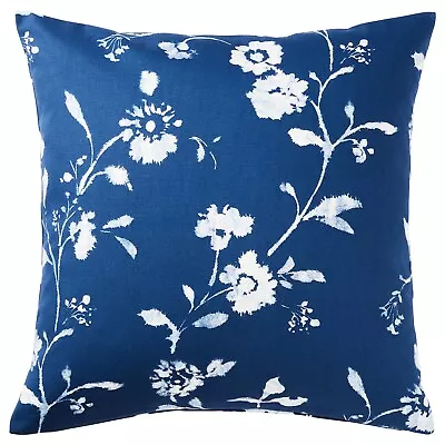 £5.99 • Buy IKEA Blagran Cushion Cover 50 X 50 Cm Blue White Floral 704.325.95 NEW