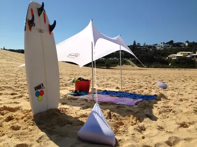 $99 • Buy MEDIUM Shadeez Beach Tent With Sandbags UPF 50+ Sun Protection Sun Shade Shelter