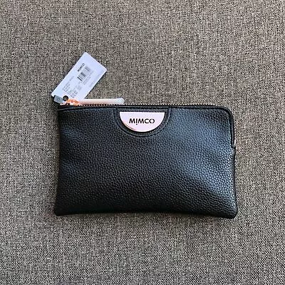 $36.99 • Buy Mimco Echo Black Rose Gold Small Pouch Leather • Authentic Rrp $79.95
