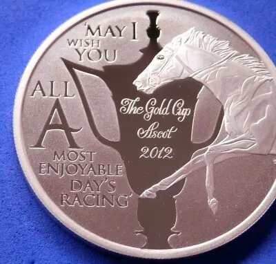 £41.50 • Buy Ascot Gold Cup Horse Race Coin 2012 Cook Islands $1 One Dollar .999 Silver