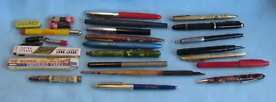 Lot Of Vintage Ink Pens Advertising Pencils Nibs • $49