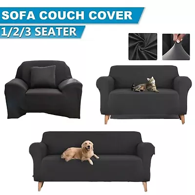 Sofa Covers 1 2 3 Seater High Stretch Lounge Slipcover Protector Couch Cover AUS • $31.99