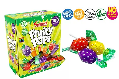 Swizzels FRUITY POPS Lollies VEGAN Sweets Kids Candy Christmas Box Birthday • £2.95