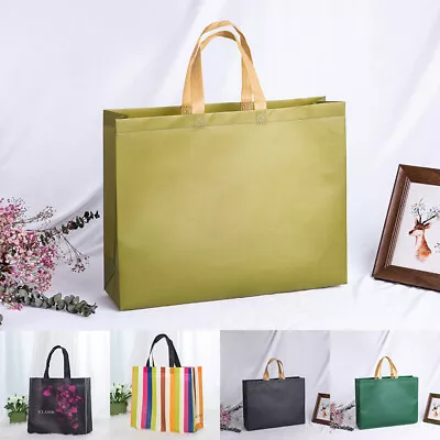 £2.87 • Buy Reusable Non-woven Fabric Shopping Bags Large Foldable Hnadbag Grocery Eco Bag