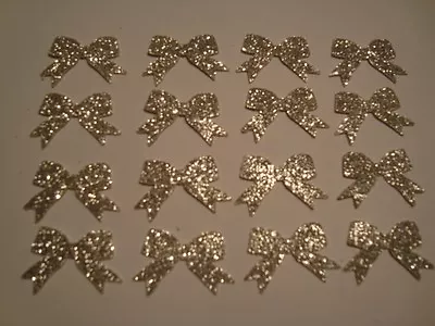 50 Martha Stewart Christmas Silver Glitter Ribbon Bow Die Cuts Punches Confetti • $2.50