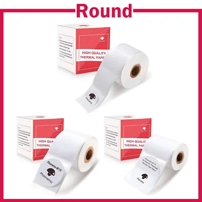 Phomemo Round Sticker Paper Thermal Adhesive Labels For M110 M200 Printer Lot • $7.35