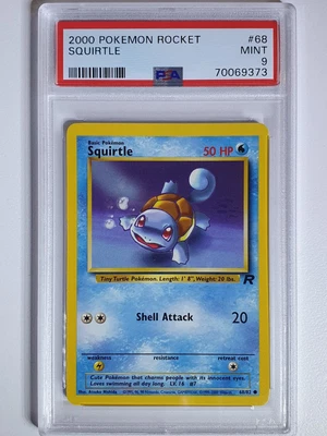 $55 • Buy 2000 Pokemon Squirtle 68/82 Team Rocket - PSA 9