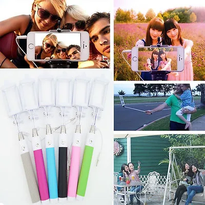 Handheld Bluetooth Wired Remote Selfie Stick Monopod Extendable For Smartphones • $9.99