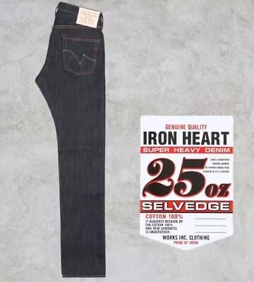 IRON HEART 555-XHS 25oz Selvedge Denim Super Slim Straight Made In JAPAN NEW • $543.25