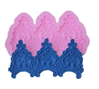 £5.50 • Buy Relief Baroque Silicone Fondant Cake Mould Vintage Border Ribbon Decor