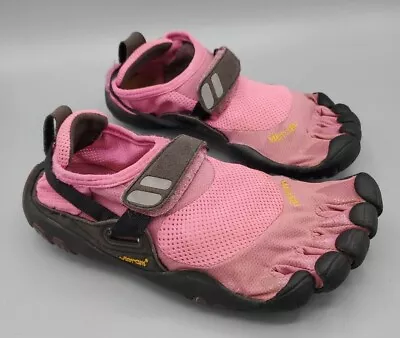 Vibram 5 Finger Toe Shoes Size 38 Womens 7 US Pink Running Outdoor • $28.05