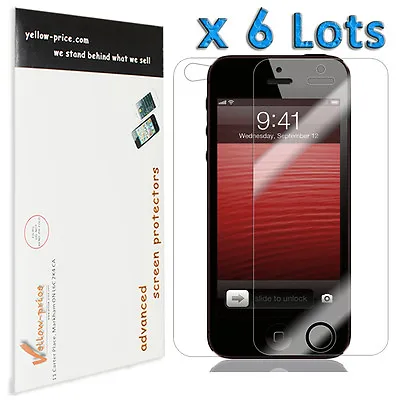 $9.98 • Buy 6 X Genuine Clear Front + Back Ultra HD Clear Screen Protector For Iphone 6 6s 