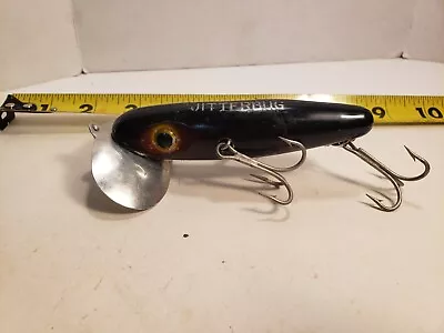 Musky Jitterbug Top Water Fishing Lure Black Color Great For Dark Water • $19