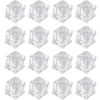 100 Clear Acrylic Diamond Fake Ice Cubes For Decor And Photography (14MM)-ED • £16.69