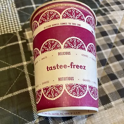 VINTAGE Wax Paper Cup Tastee-freez Cup Ice Cream Cup Drive In Restaurant • $8