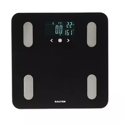 Salter Rechargeable Electronnic Dashboard Analyser Body Weight Scale 180kg Black • $73.95