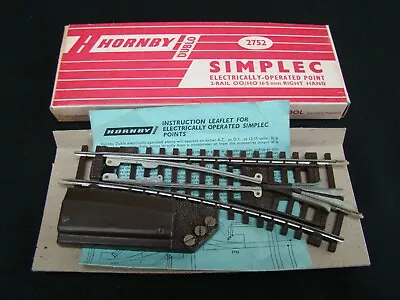 Hornby Dublo 2752 Simplec Electrically-operated R/h Switch Point - Boxed • £9.95