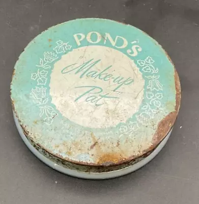 Vintage Pond's Makeup Pat With Milk Glass Bottom Container • $5