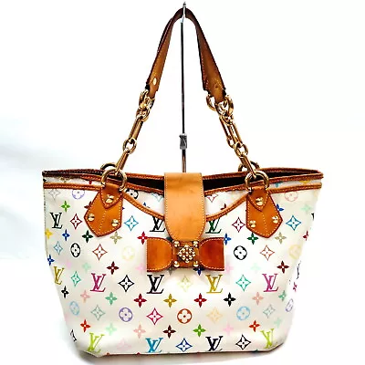 Louis Vuitton LV Tote Bag M40307 Annie MM White Monogram Multicollar 1374148 • $405