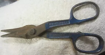 7  Bergman Tool Blue Bird Tin Snips For Sheet Metal WorkSteel USA VTG Tool • $14.99