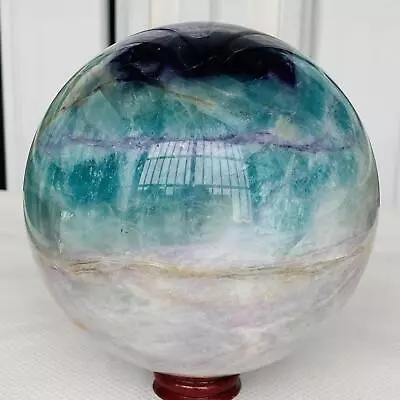 3400g Natural Fluorite Ball Colorful Quartz Crystal Gemstone Healing • $0.99