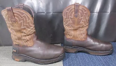 Mens ARIAT Intrepid Force Waterproof Composite Toe Leather Work Boots 12 D • $19.99