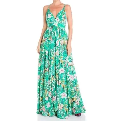 Meghan Enchanted Garden Maxi Dress In Garden Hibiscus Small New Womens Gown • $59.48