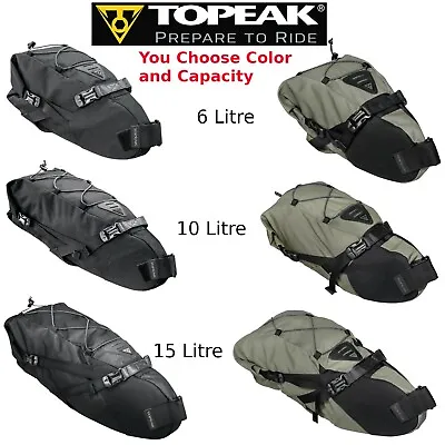 $61.85 • Buy Topeak Backloader Gear Camping Bag Rear Saddle Bike Packing Roll Top 6L 10L 15L
