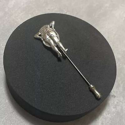 £11.99 • Buy VINTAGE Cheeky Woman Hat Lapel Tie Pin Silver Tone Naughty Seaside Bawdy Bottom