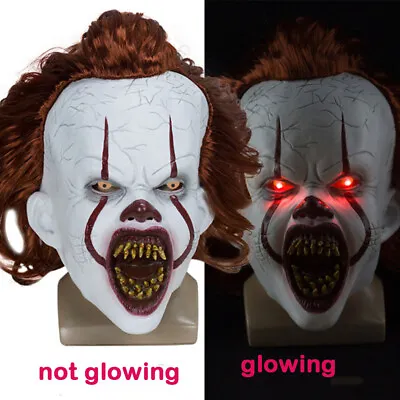 £12 • Buy Halloween Scary Evil Clown Mask Face Zombie Pennywise IT Full Mask Costume UK