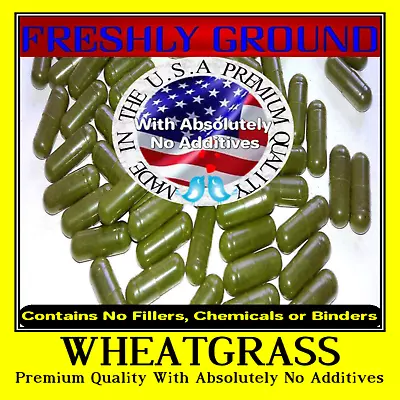 $13.95 • Buy WHEATGRASS With Absolutely No Additives Chlorophyll High Potency 100 V Capsules 