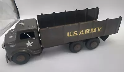 Vintage Marx Lumar US Army Carrier Transport Truck Pressed Steel 1950's • $55