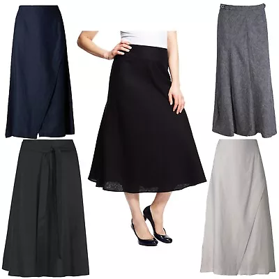 £19.99 • Buy Ex M&S Marks And Spencer Linen Blend A-Line Skirts. 7 Styles. Sizes 8-22