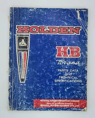 Holden HB Torana Parts Data & Technical Specifications Manual • $35